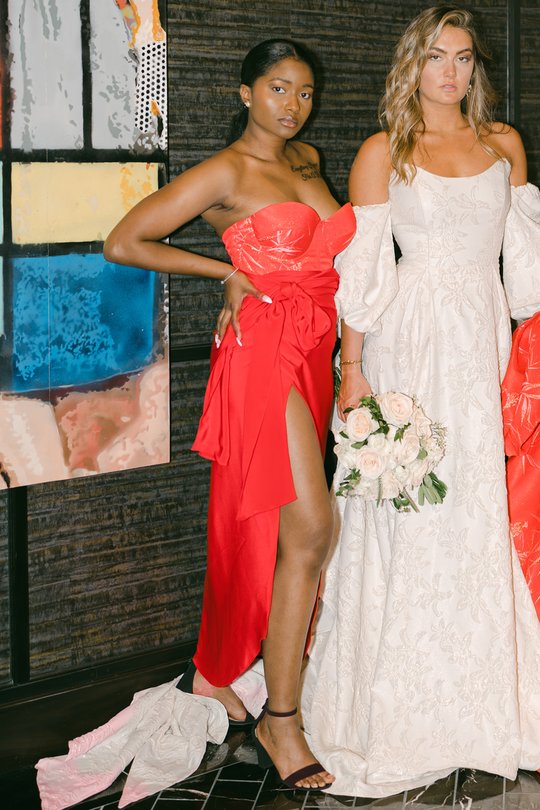 Bridesmaids in Red