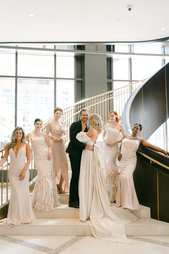 Bridesmaids in Blush