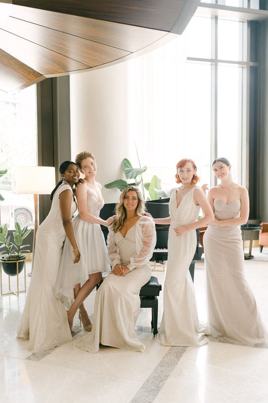 Bridesmaids in Silver