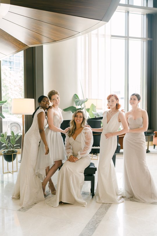 Bridesmaids in Silver