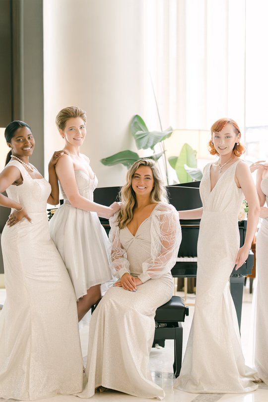 Bridesmaids in Silver