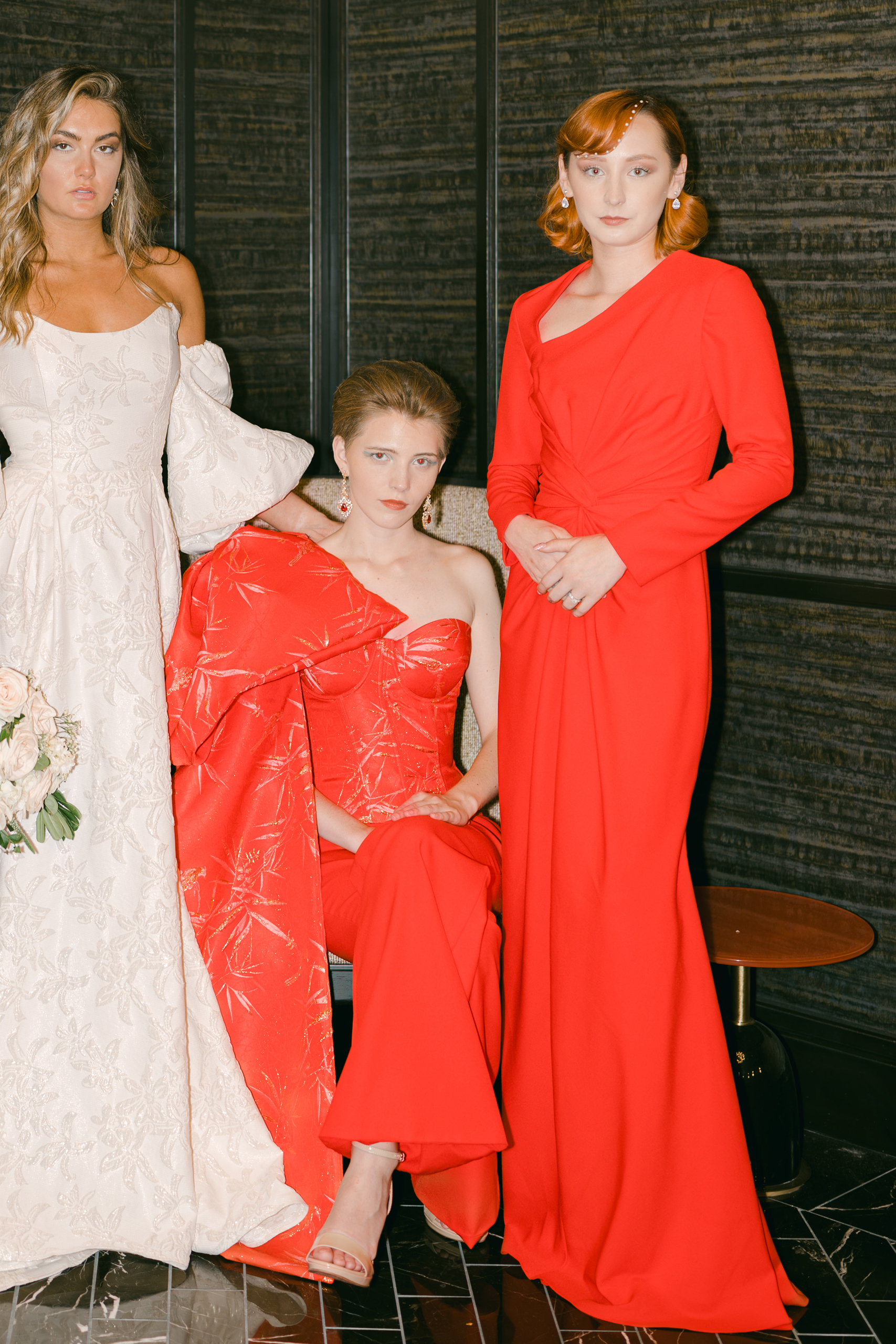 Bridesmaids in Red
