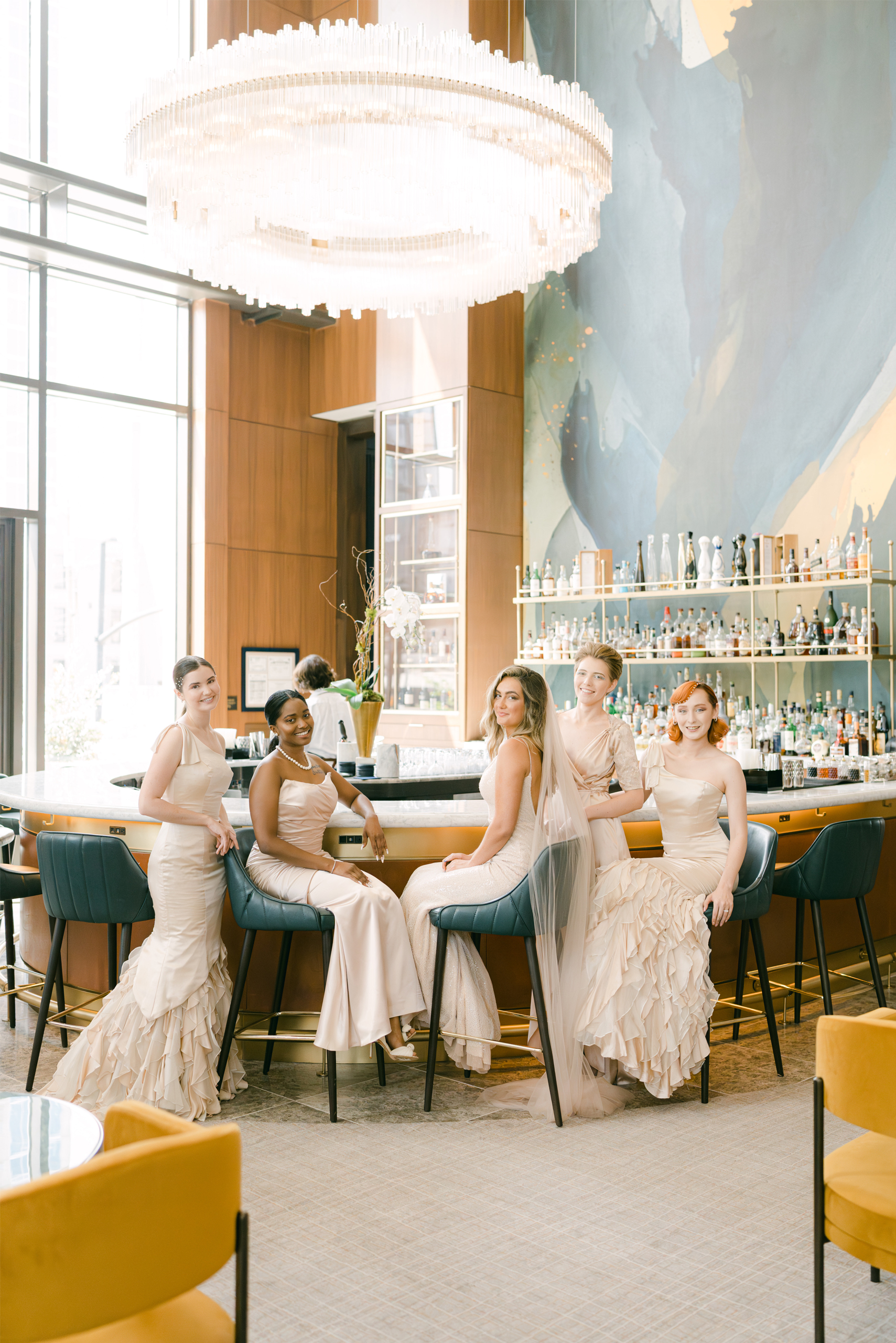 Bridesmaids in Blush — Conrad collection by Olia Zavozina